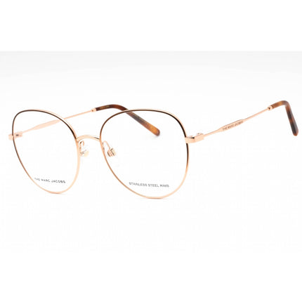 Marc Jacobs Women's Eyeglasses - Gold Brown Metal Oval Full Rim | MARC 590 001Q 00 ,