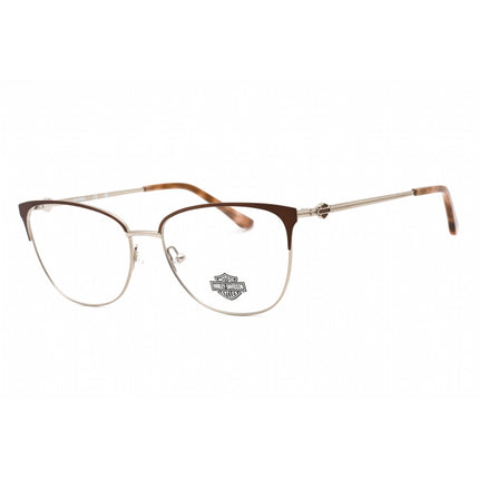 Harley Davidson Women's Eyeglasses - Dark Brown/Other Metal Cat Eye Frame | HD0569 050 ,