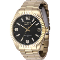 Invicta Men's Watch - Specialty Quartz Black Dial Yellow Gold Bracelet | 47458 ,