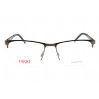 Hugo Men's Eyeglasses - Matte Dark Ruthenium Metal Rectangular Frame | HG 1142 0R80 00 ,