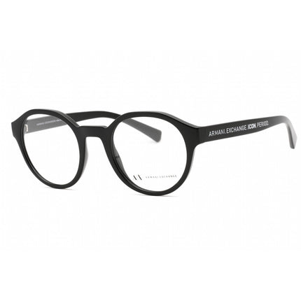 Armani Exchange Men's Eyeglasses - Black Round Frame Clear Demo Lens | 0AX3085 8158 ,