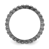 Sterling Silver Stackable Expressions Diamond Black-plated Ring | QSK348 ,