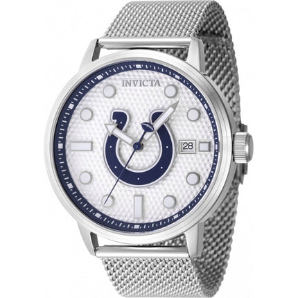 Invicta Men's Watch - NFL Indianapolis Colts Silver Tone Dial Mesh Bracelet | 47997 ,