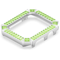 Swarovski Watch Case - Millenia Dazzling Green Crystals On Rhodium Plated | 5619489 ,