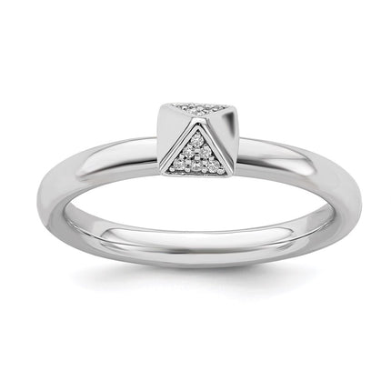 Sterling Silver Stackable Expressions Diamond Ring | QSK2181 ,