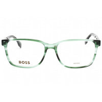Hugo Boss Men's Eyeglasses - Green Horn Plastic Rectangular Frame | BOSS 1517 06AK 00 ,