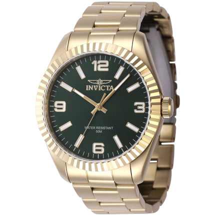 Invicta Men's Quartz Watch - Specialty Green Dial Yellow Gold Bracelet | 47459 ,
