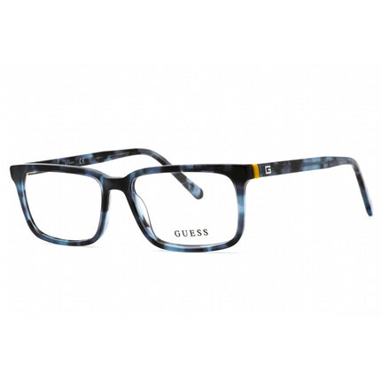 Guess Men's Eyeglasses - Blue/Other Plastic Rectangular Full Rim Frame | GU50068 092 ,