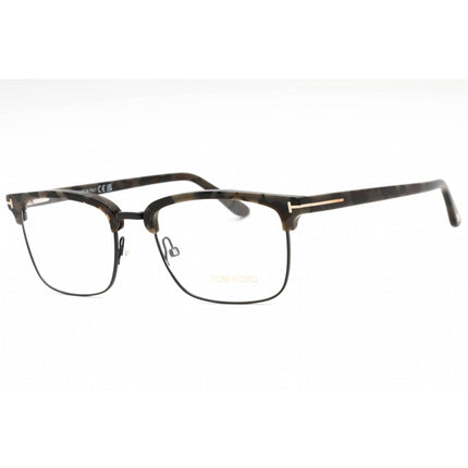 Tom Ford Men's Eyeglasses - Havana Acetate/Metal Square Full Rim Frame | FT5504 056 ,