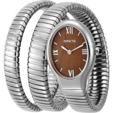 Invicta Women's Wrap Watch - Mayamar Quartz Brown Tiger Eye Dial Bracelet | 44974 ,
