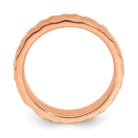 Sterling Silver Stackable Expressions Pink-plated Ring | QSK304 ,