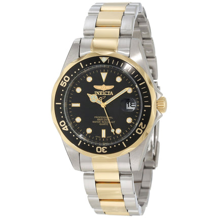 Invicta 8934 Men's Two Tone Yellow Steel Bracelet Quartz Pro Diver ,