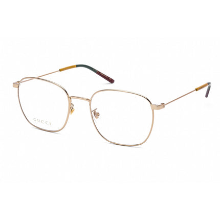 Gucci Men's Eyeglasses - Gold Metal Full Rim Oval Frame Clear Demo Lens | GG0681O 004 ,