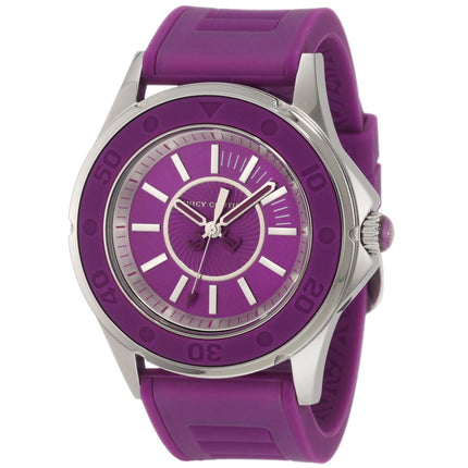 Juicy Couture 1900873 Women's Rich Girl Purple Dial Purple Rubber Strap Watch ,