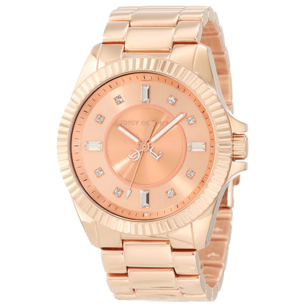 Juicy Couture 1900927 Women's Stella Swarovski Crystals Rose Gold Dial Rose Gold Steel Watch ,