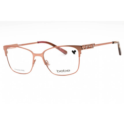 Bebe Women's Eyeglasses - Rose Gold Metal Full Rim Square Shape Frame | BB5155 770 ,