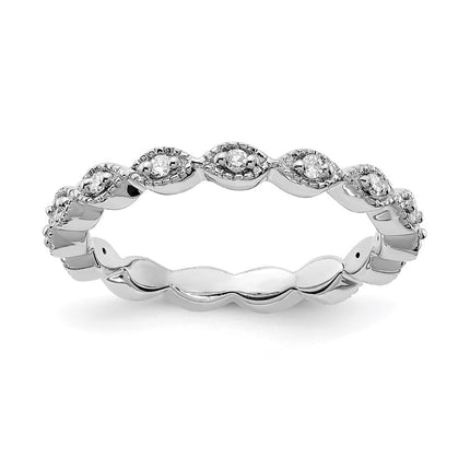 Sterling Silver Stackable Expressions Diamond Ring | QSK333 ,