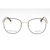Guess Men's Eyeglasses - Pale Gold Oval Full Rim Metal Full Rim Frame | GU50067-D 032 ,