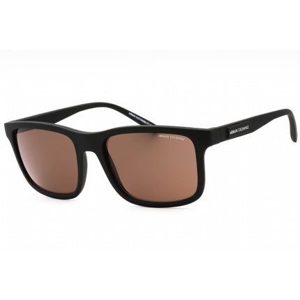 Armani Exchange Men's Sunglasses - Matte Black Rectangular Frame | 0AX4145S 807873 ,