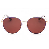 Polaroid Core Unisex Sunglasses - Gold Violet Metal Oval Frame | PLD 6215/S/X 0S9E KL ,