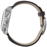 Swatch Men's Watch - Irony Brownflect Chronograph Brown Dial Leather Strap | YCS600 ,