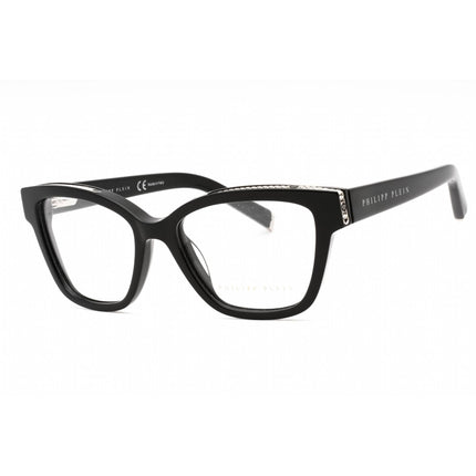 Philipp Plein Women's Eyeglasses - Shiny Black Acetate Cat Eye Frame | VPP034S 0700 ,