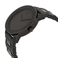 Movado Men's Black Bracelet Watch - Bold Black Dial Polyurethane & Steel | 3600047 ,