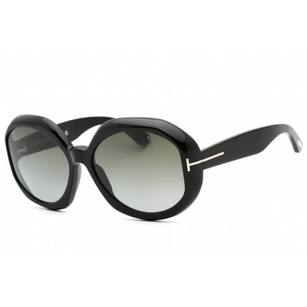 Tom Ford Women's Sunglasses - Shiny Black Plastic Oversized Shape Frame | FT1011 01B ,