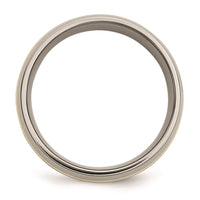 Titanium 14k Yellow Inlay 10mm Polished Band | TB141 ,