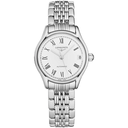 Longines Women's Watch - Lyre Automatic White Dial Silver Tone Bracelet | L43614116 ,