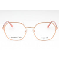 Guess Women's Eyeglasses - Matte Rose Gold Metal Geometric Full Rim Frame | GU2912 029 ,