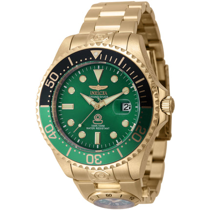 Invicta Men's Watch - Pro Diver Dual Time Automatic Green Dial Bracelet | 45818 ,