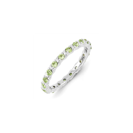 Sterling Silver Stackable Expressions Peridot Ring | QSK1205 ,