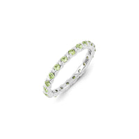 Sterling Silver Stackable Expressions Peridot Ring | QSK1205 ,