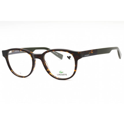 Lacoste Men's Eyeglasses - Dark Havana Acetate Oval Frame Clear Demo Lens | L2921 230 ,