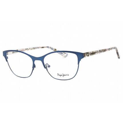 Pepe Jeans Women's Eyeglasses - Blue Metal Cat Eye Frame Clear Demo Lens | PJ1386 C2 ,