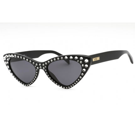Moschino Women's Sunglasses - Black Plastic Cat Eye Shape Frame | MOS006/S/STR 0807 IR ,