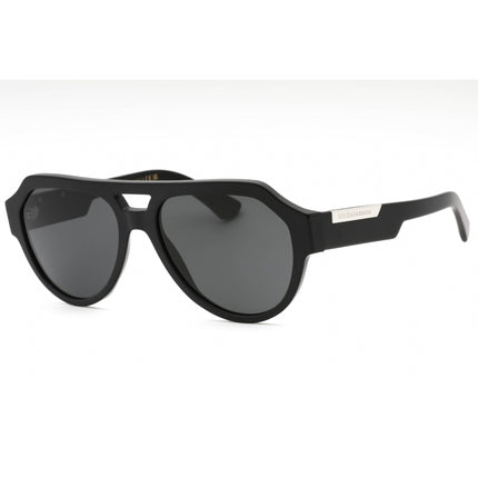 Dolce & Gabbana Men's Sunglasses - Matte Black Plastic Aviator Frame | 0DG4466 25256G ,