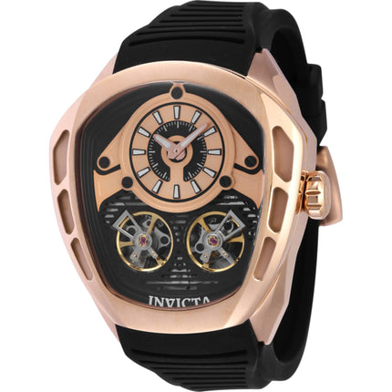 Invicta Men's Watch - Akula Automatic Black and Rose Gold Dial Silicone Strap | 43863 ,