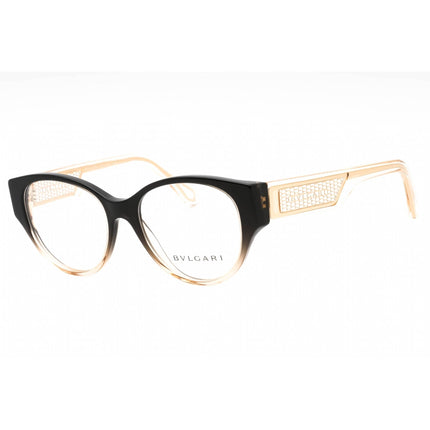 Bvlgari Women's Eyeglasses - Black Shading Beige Plastic Round Frame | 0BV4217 5450 ,