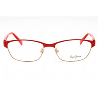 Pepe Jeans Women's Eyeglasses - Red Metal Rectangular Full Rim Frame | PJ1143 C3 ,