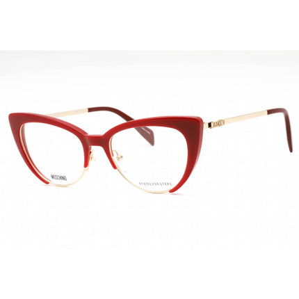 Moschino Women's Eyeglasses - Red Metal Cat Eye Frame Clear Demo Lens | MOS521 0C9A 00 ,