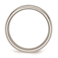 Stainless Steel Beveled Edge Concave 8mm Brushed Band | SR92 ,