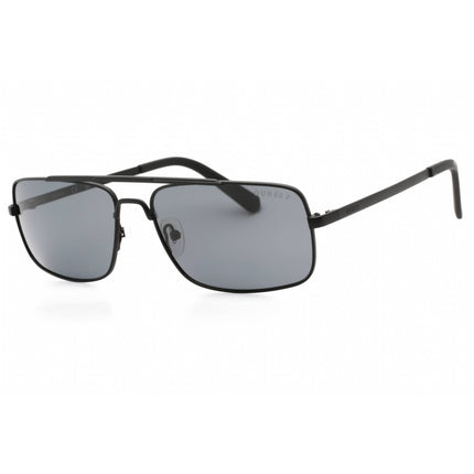 Guess Men's Sunglasses - Matte Black Rectangular Metal Full Rim Frame | GU00060 02D ,