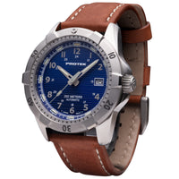 ProTek Men's Watch - Dive Rotating Bezel Automatic Blue Dial Brown Strap | 2203 ,