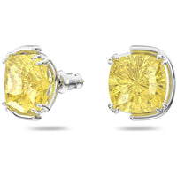 Swarovski Women's Earrings - Harmonia Yellow Cushion Cut Crystals Stud | 5616511 ,