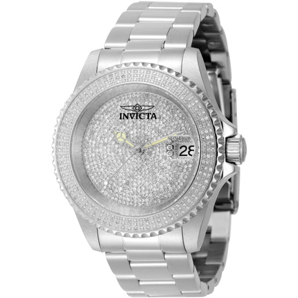 Invicta Men's Watch - Pro Diver Automatic Diamond Rhodium Dial Bracelet | 45619 ,