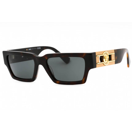 Versace Unisex Sunglasses - Dark Havana Plastic Rectangular Frame | 0VE4459 108/87 ,