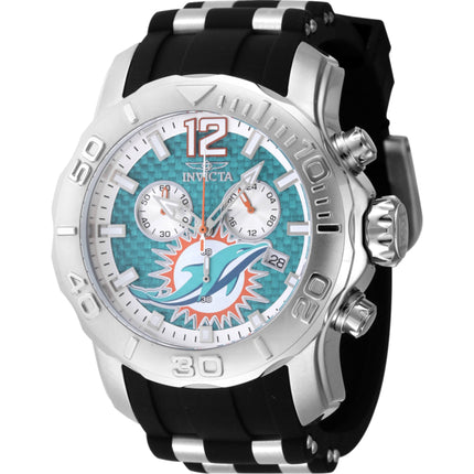 Invicta Men's Watch - NFL Miami Dolphins Chronograph Light Blue Dial Strap | 48004 ,