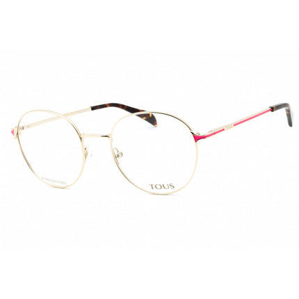 Tous Women's Eyeglasses - Light Gold Metal Round Shape Full Rim Frame | VTO448 0492 ,